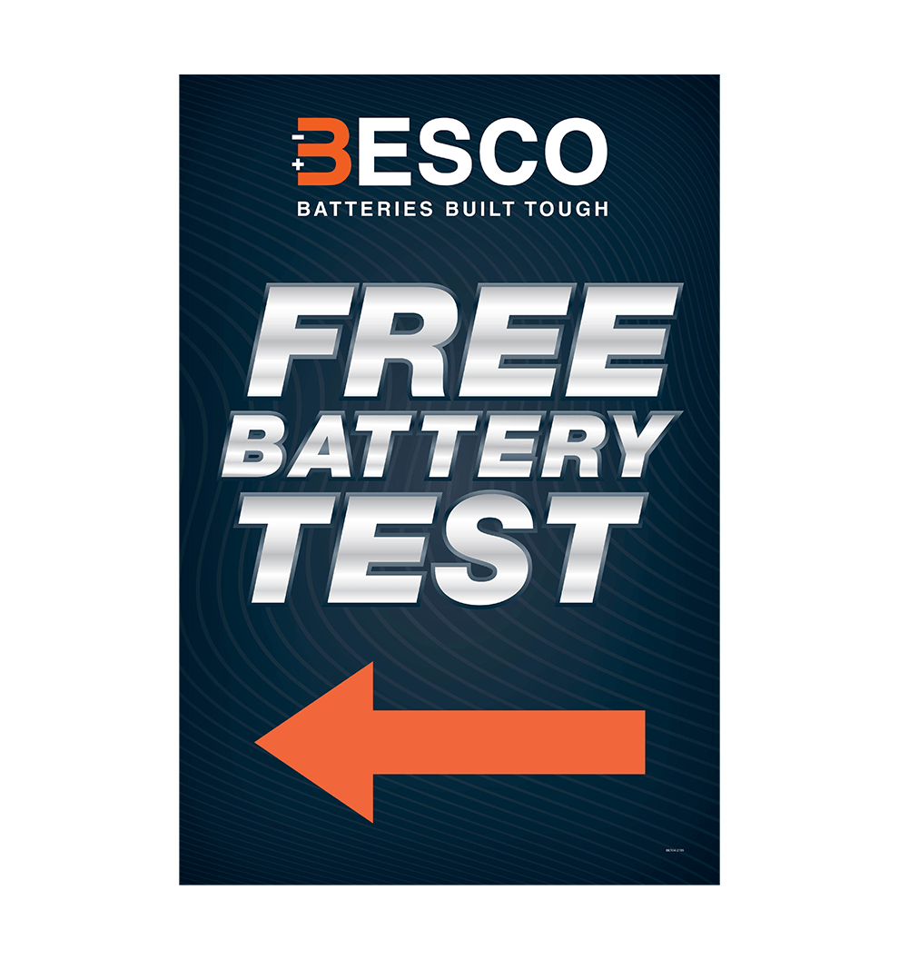 Besco Free Battery Test Corflute (600mm x 900mm) - BE104-2785