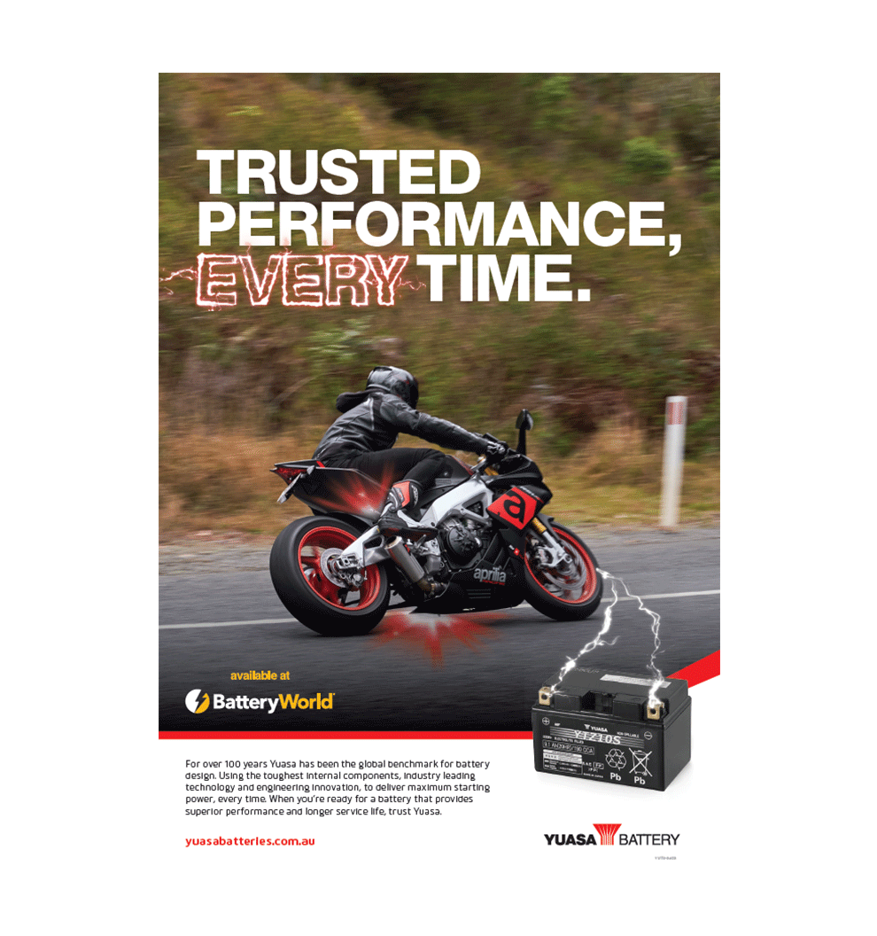 Yuasa Motorcycle Poster A2 - YU112-3403