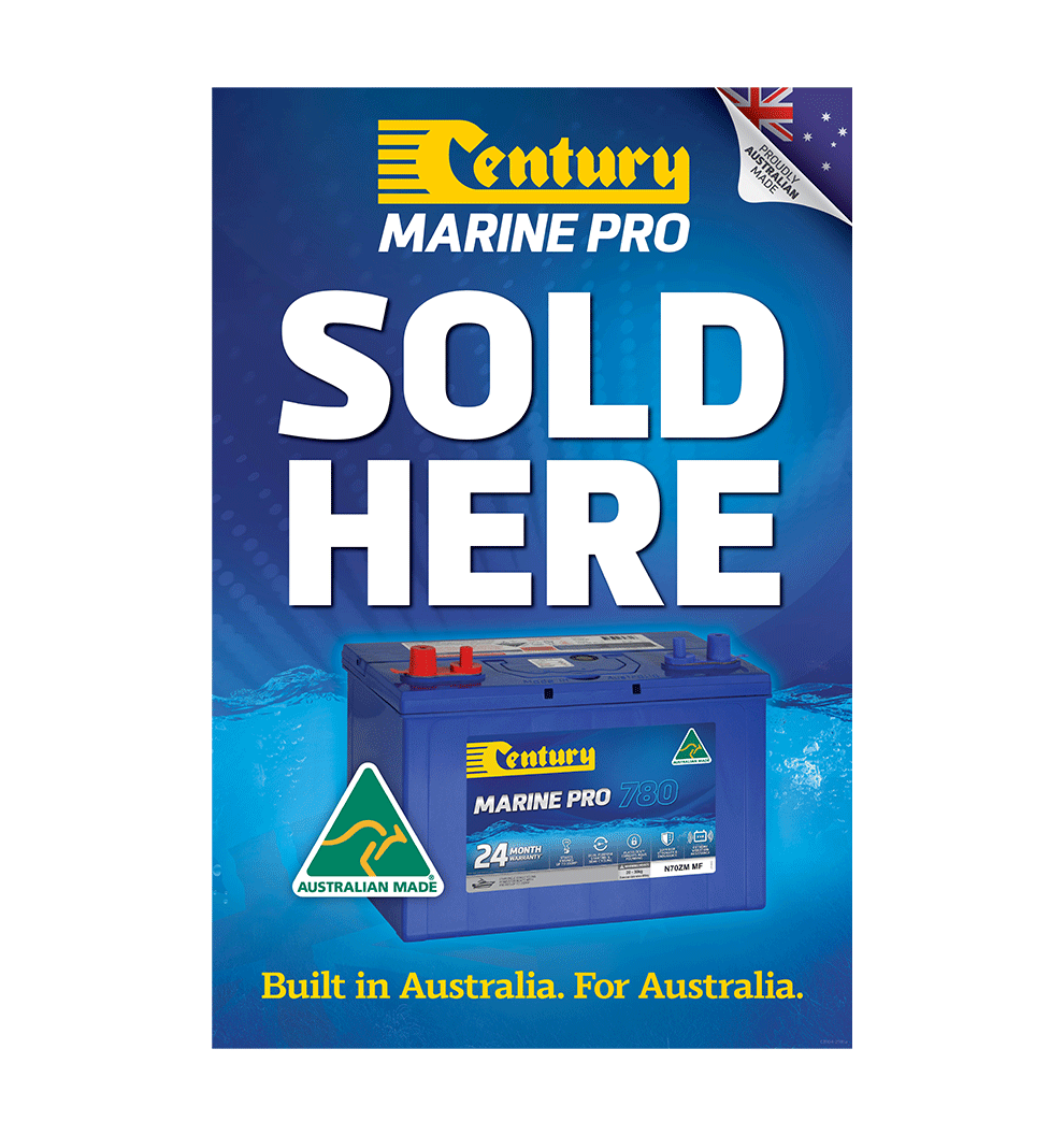 Century Marine Sold Here Corflute (600mm x900mm) - CB104-2916a