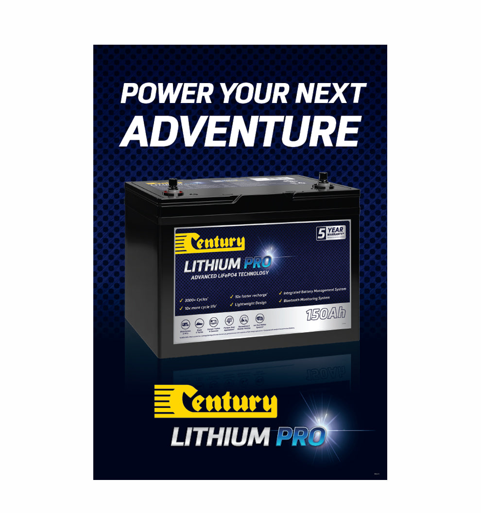 Century Lithium Pro 150Ah Corflute 600x900 - Pack of 5 - CB104-3825