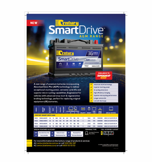 Century Smart Drive AGM Exclusive to SCA Flyer - Pack of 10 - CB105-4098