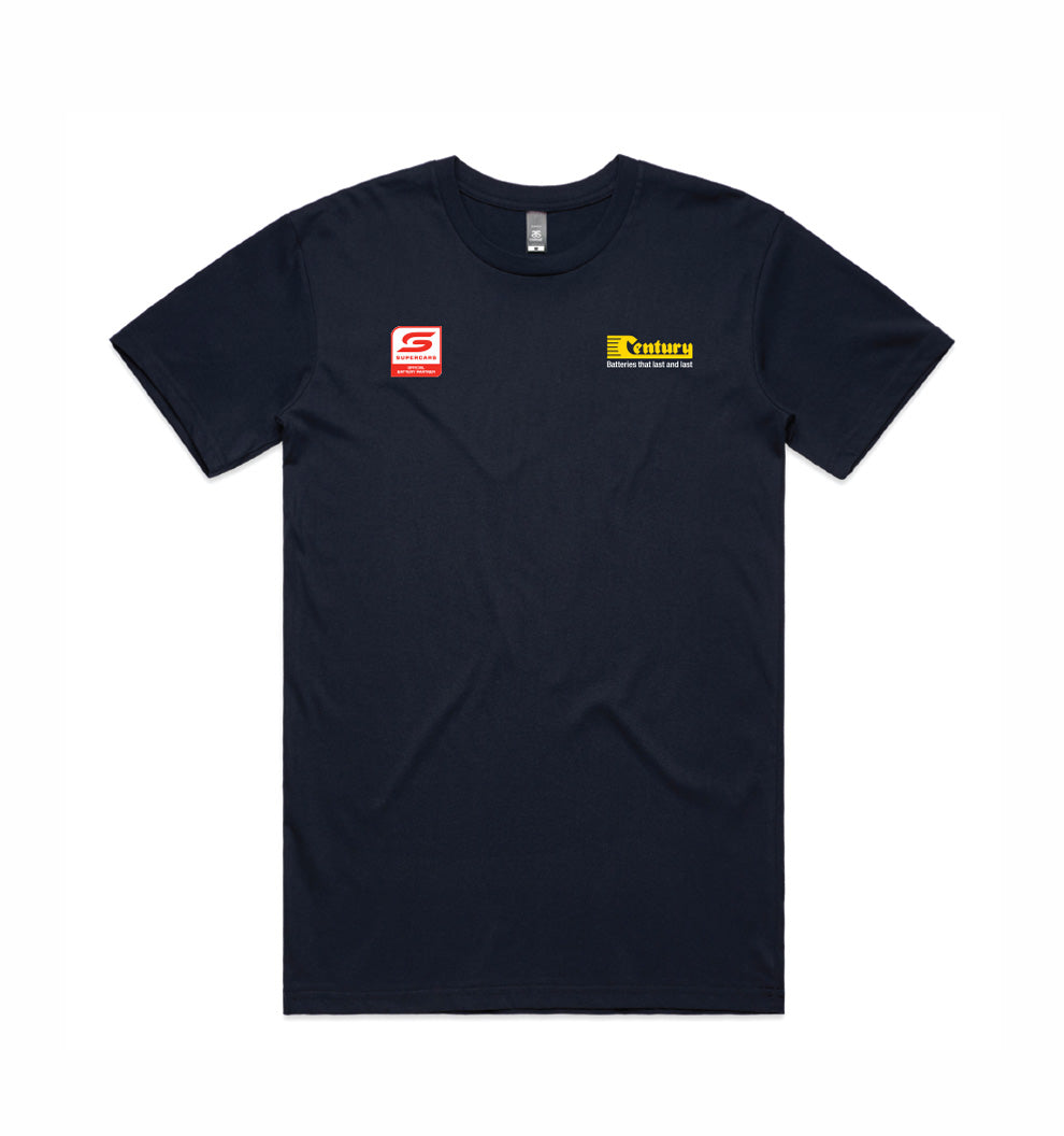 Century Batteries Supercars Navy T-Shirt - CB108-3405-SC POD