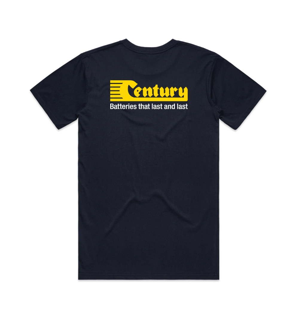 Century Batteries Navy T-Shirt - CB108-3405 POD