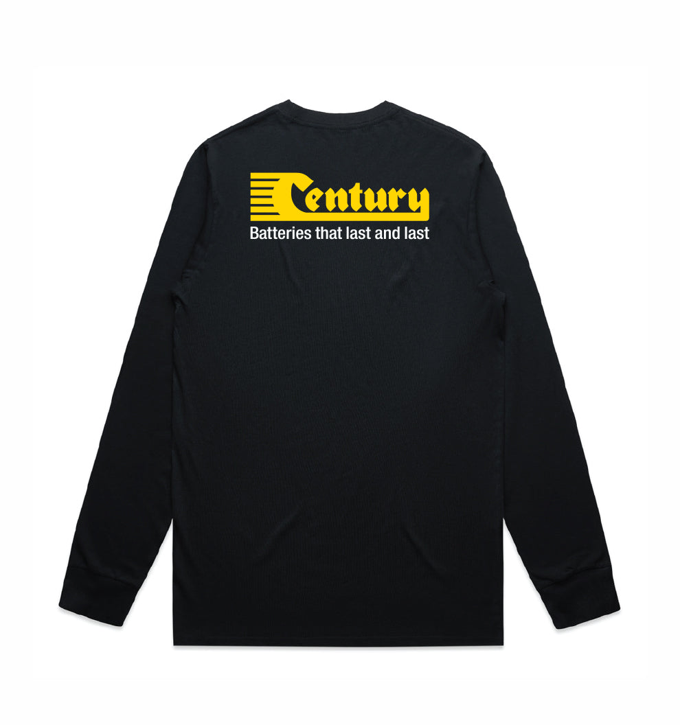 Century Batteries Navy Long Sleeve T-Shirt - CB108-3684 POD