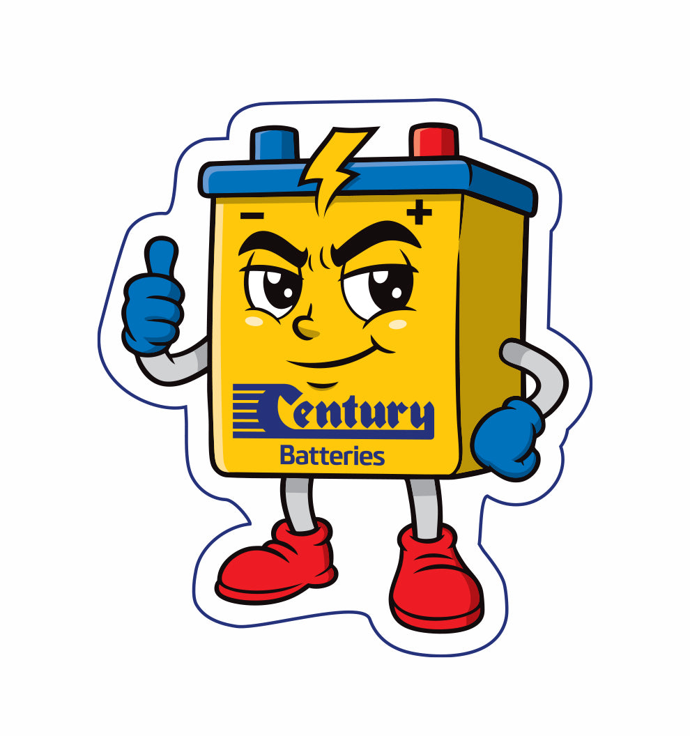 Century Battery Man Sticker Diecut - Pack of 50 - CB111‐4194
