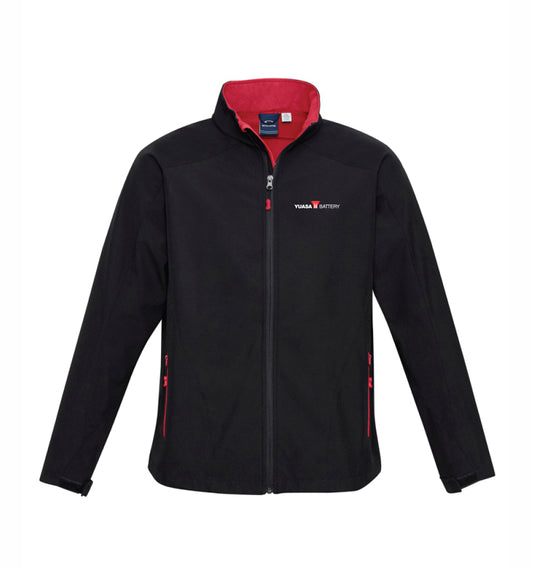 Yuasa Black/Red Mens Geneva Softshell Jacket (J307M) - YU108-3687