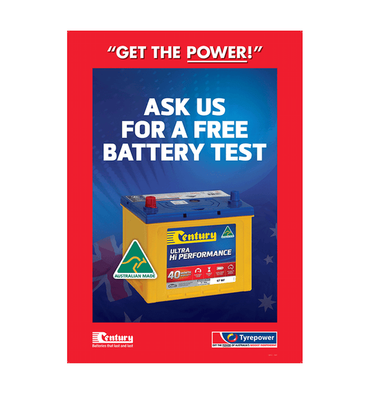Tyrepower Free Battery Test A1 Poster - Pack of 5 - CB112-3181
